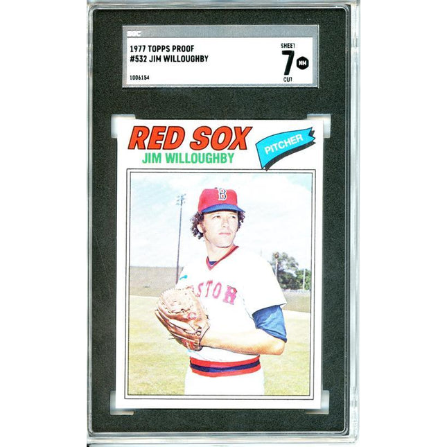 1977 Topps #532 Jim Willoughby 9 card progressive proof. 6a
