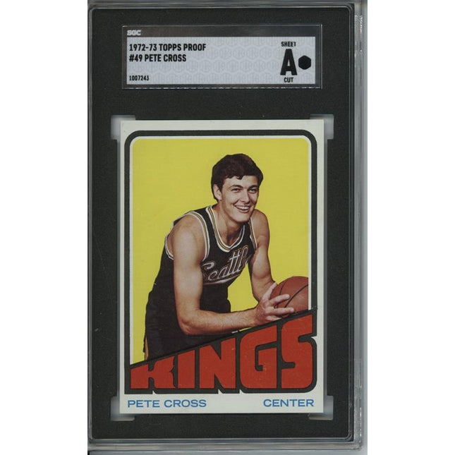 1972 Topps #49 Pete Cross 9 card progressive proof. 26a