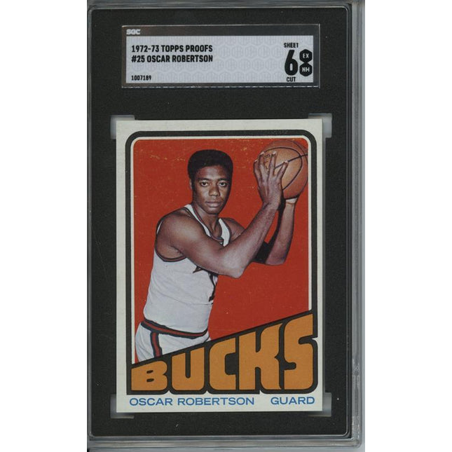 1972 Topps #25 Oscar Robertson 9 card progressive proof. 10a