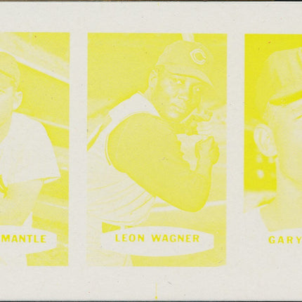 1967 Bazooka Panel #7-9 Acetate Proof Set of 4. Mantle, L.Wagner, G. Peters