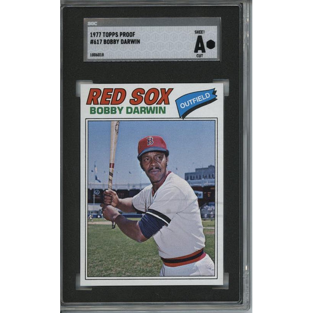 1977 Topps #617 Bobby Darwin 9 card progressive proof. 64a