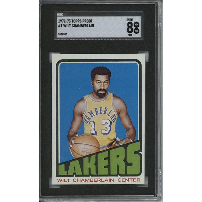 1972 Topps #1 Wilt Chamberlain 9 card progressive proof. 48a
