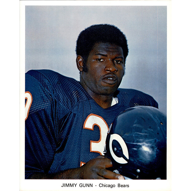 1973 Chicago Bears Team Issued Jimmy Gunn 7" x 8 5/8" Color photo c06167