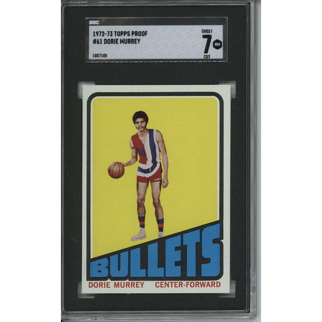 1972 Topps #61 Dorie Murrey 9 card progressive proof. 47a