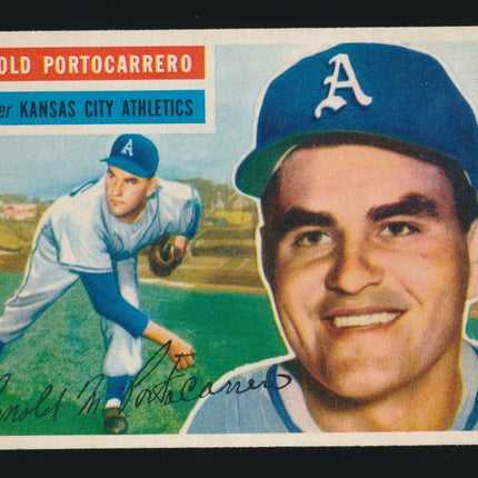 1956 ToppS Baseball #53 Arnold Portocarrero Grey Back NRMT oc c05293