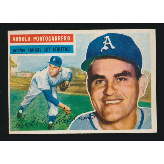 1956 ToppS Baseball #53 Arnold Portocarrero Grey Back NRMT oc c05293
