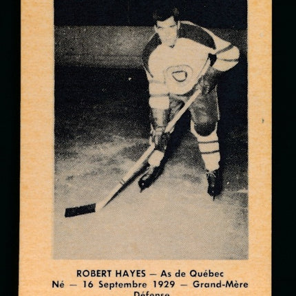 1951-1952 Laval Dairy QSHL Hockey#8 Robert Hayes Exmt c04323