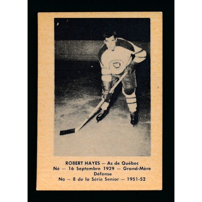 1951-1952 Laval Dairy QSHL Hockey#8 Robert Hayes Exmt c04323