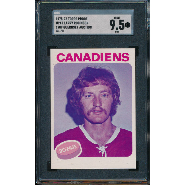 1975/76 Topps Hockey #241 Larry Robinson 11 Card Progressive Proof 75THC08