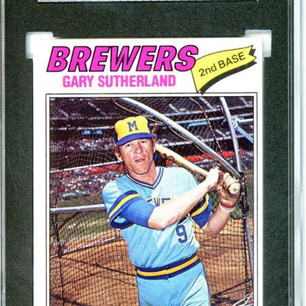 1977 Topps #307 Gary Sutherland 9 card progressive proof. 7a