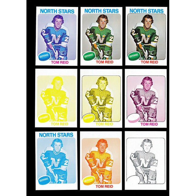 1975 Topps Hockey #277 Tom Reid 11 Card Progressive Proof 75THOC59