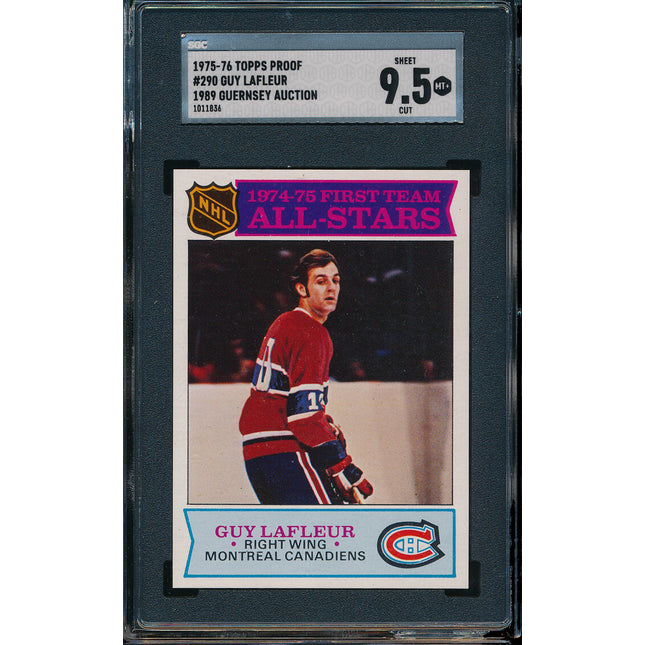 1975/76 Topps Hockey #290 Guy Lafleur All Star 11 Card Progressive Proof 75THC04