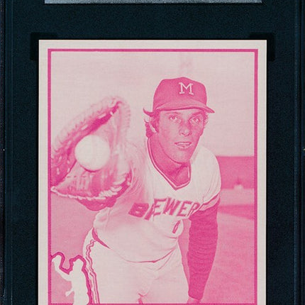 1976 Topps #377 Mike Hegan Progressive Proof set color variation SGC 76TBB62
