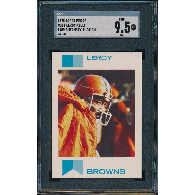 1973 Topps FB 8 Card Progressive Proof #381 Leroy Kelly 73TFB13