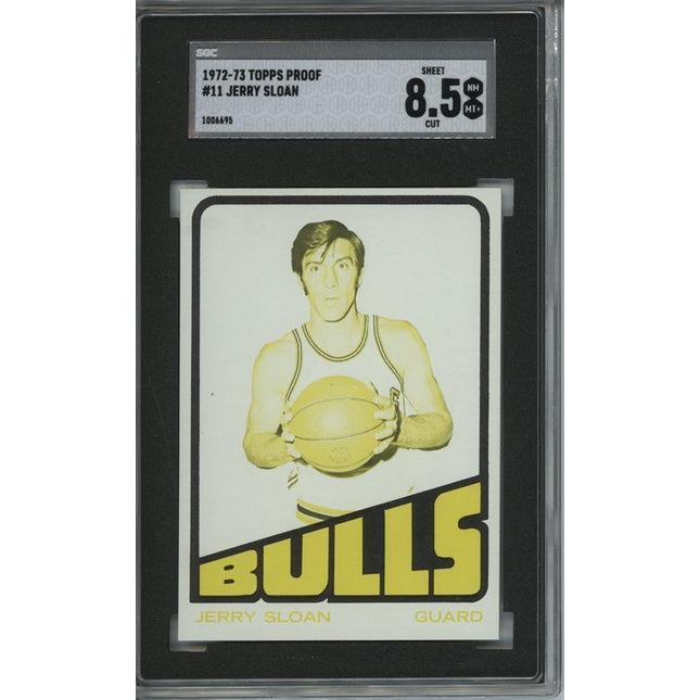 1972 Topps #11 Jerry Sloan 9 card progressive proof. 29a