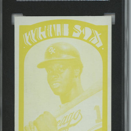 1972 Topps #525 Carlos May 7 card progressive proof 3a
