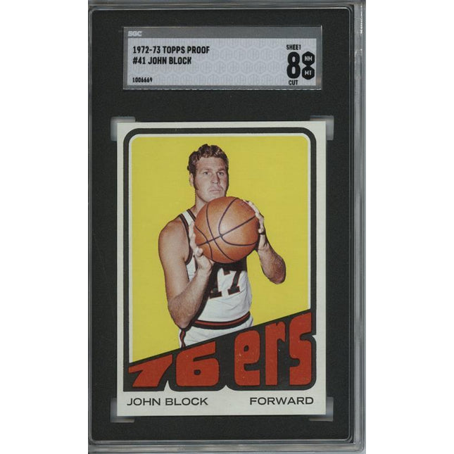 1972 Topps #41 John Block 9 card progressive proof. 25a
