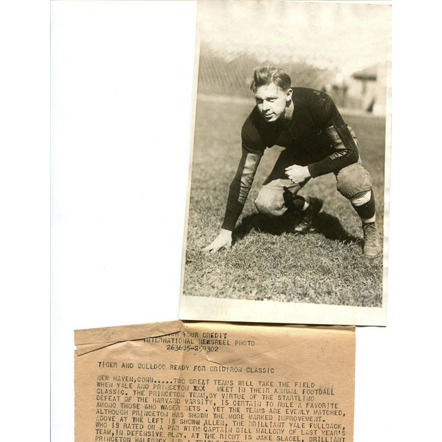 11-10-1924 Jake Slagel Princeton Halfback Type 1 Original photo a_178