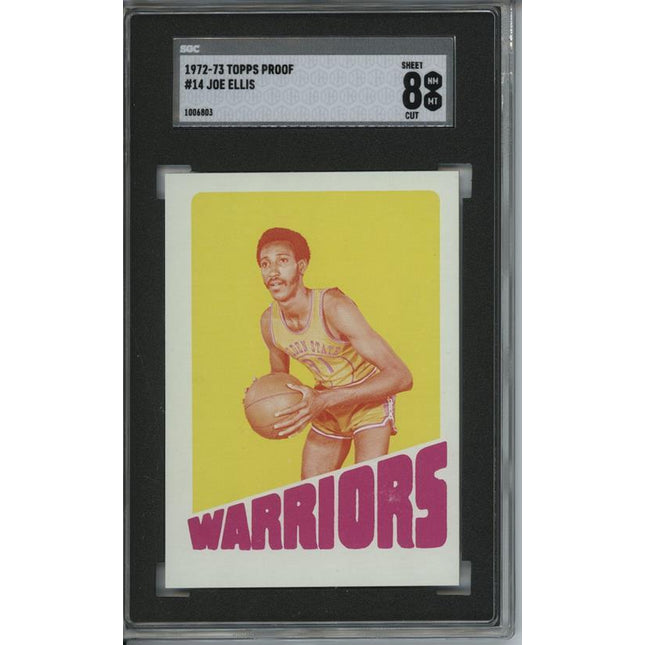 1972 Topps #14 Joe Ellis 9 card progressive proof. 17a