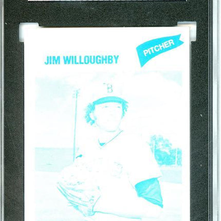 1977 Topps #532 Jim Willoughby 9 card progressive proof. 6a