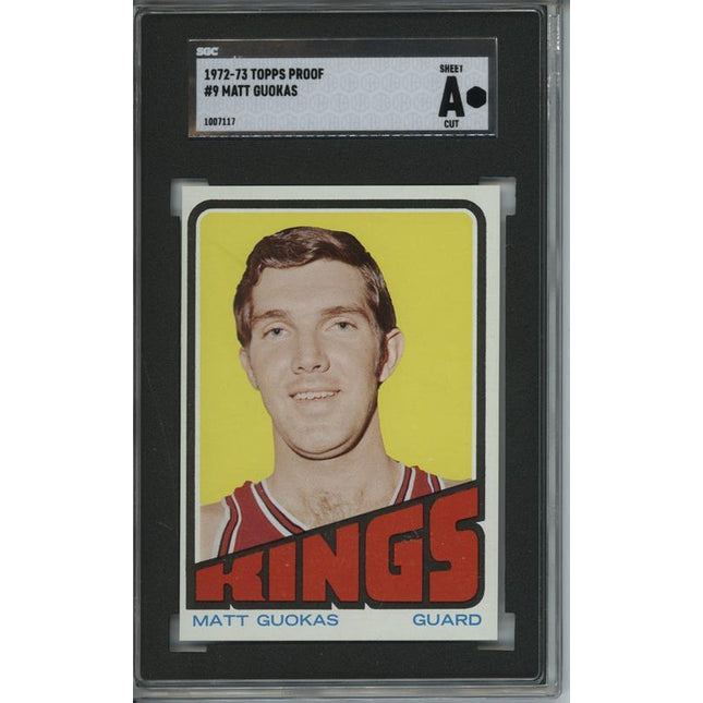 1972 Topps #9 Matt Guokas 9 card progressive proof. 46a