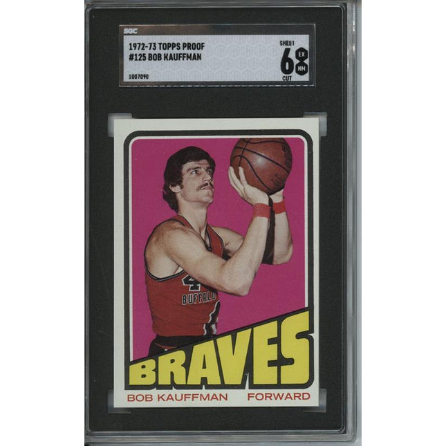 1972 Topps #125 Bob Kaufman 9 card progressive proof. 43a