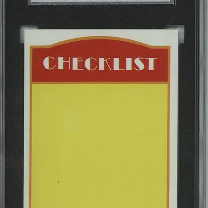1972 Topps #478  Checklist 6 card progressive proof. 54a