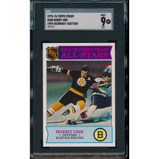 1975/76 Topps Hockey #288 Bobby Orr All Star 11 Card Progressive Proof 75THC01