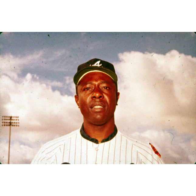 Original AP Hank Aaron 60's/70's Slide/Transparency Braves T0397