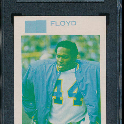 1973 Topps FB 8 Card Progressive Proof #289 Floyd Little 73TFB05