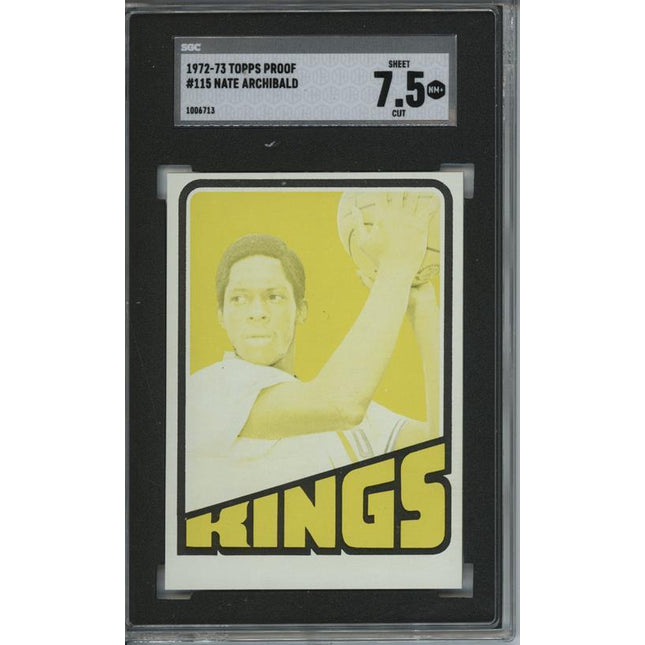 1972 Topps #115 Nate Archibald 9 card progressive proof. 31a