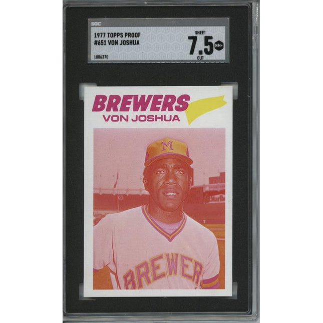 1977 Topps #651 Von Joshua 9 card progressive proof. 58a