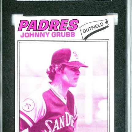 1977 Topps #286 Johnny Grubb 9 card progressive proof. 17a