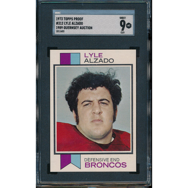 1973 Topps FB 8 Card Progressive Proof #312 Lyle Alzado 73TFB12