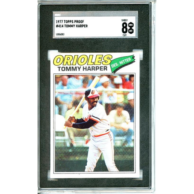 1977 Topps #414 Tommy Harper 9 card progressive proof. 23a