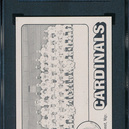 1975 Topps BB 9 Card Progressive Proof #246 Cardinals Schoendienst 75TBB11