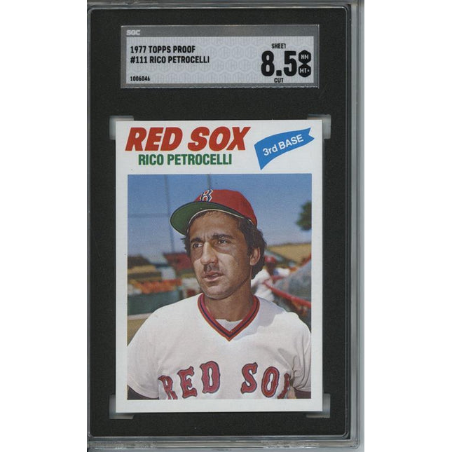 1977 Topps #111 Rico Petrocelli 9 card progressive proof. 65a
