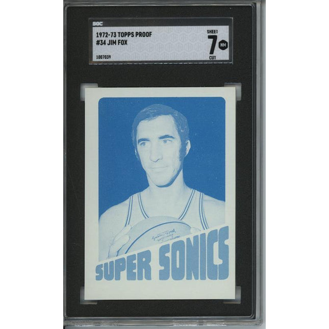 1972 Topps #34 Jim Fox 9 card progressive proof. 54a