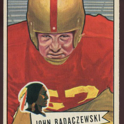 1952 Bowman Large Football #112 John Badaczewski NMMT oc c00841