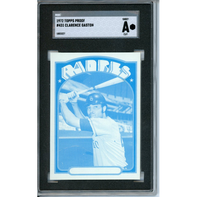 1972 Topps #431 Clarence Gaston 7 card progressive proof. 8a
