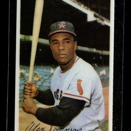 1971 Dell Baseball Stamp Alex Johnson MINT Lamintaed c03223