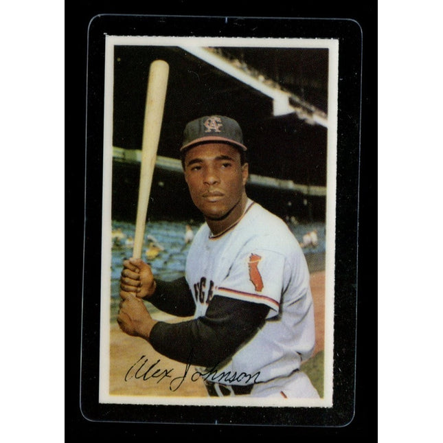 1971 Dell Baseball Stamp Alex Johnson MINT Lamintaed c03223