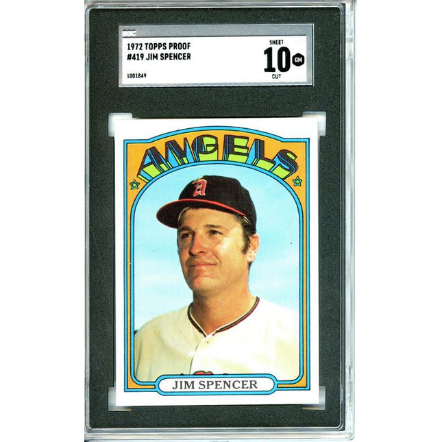 1972 Topps #419 Jim Spencer 7 card progressive proof. 33a