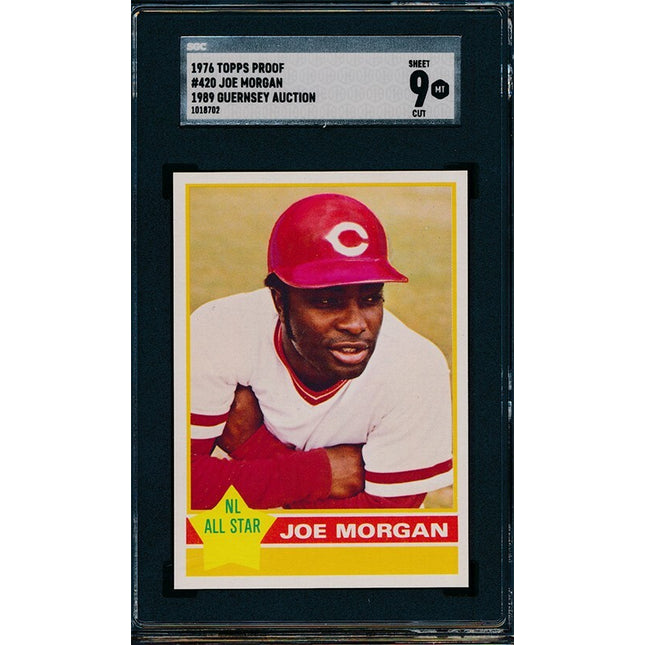 1976 Topps #420 Joe Morgan Progressive Proof set of 10 SGC Graded 76TBB63