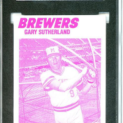 1977 Topps #307 Gary Sutherland 9 card progressive proof. 7a