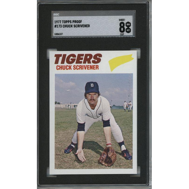 1977 Topps #173 Chuck Scrivener 9 card progressive proof. 41a