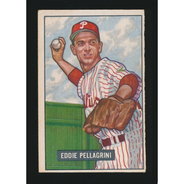 1951 Bowman Baseball #292 Eddie Pellagrini (Ex) c05204