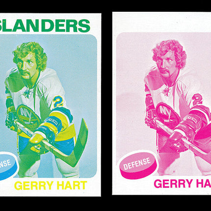 1975 Topps Hockey #18 Gerry Hart 11 Card Progressive Proof 75THC22