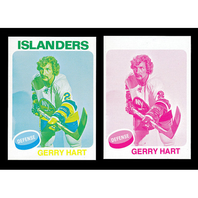 1975 Topps Hockey #18 Gerry Hart 11 Card Progressive Proof 75THC22