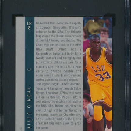 1992 Classic 4 Sport Basketball #8 Shaquille O'Neal limited Print SGC 9 p03457